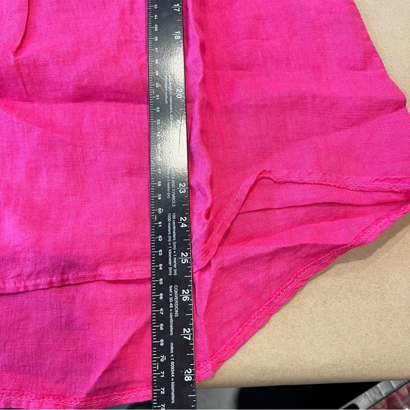 Flora Ashley NEW 9332 Hot Pink Linen Tunic Top SZ S - Picture 7 of 9